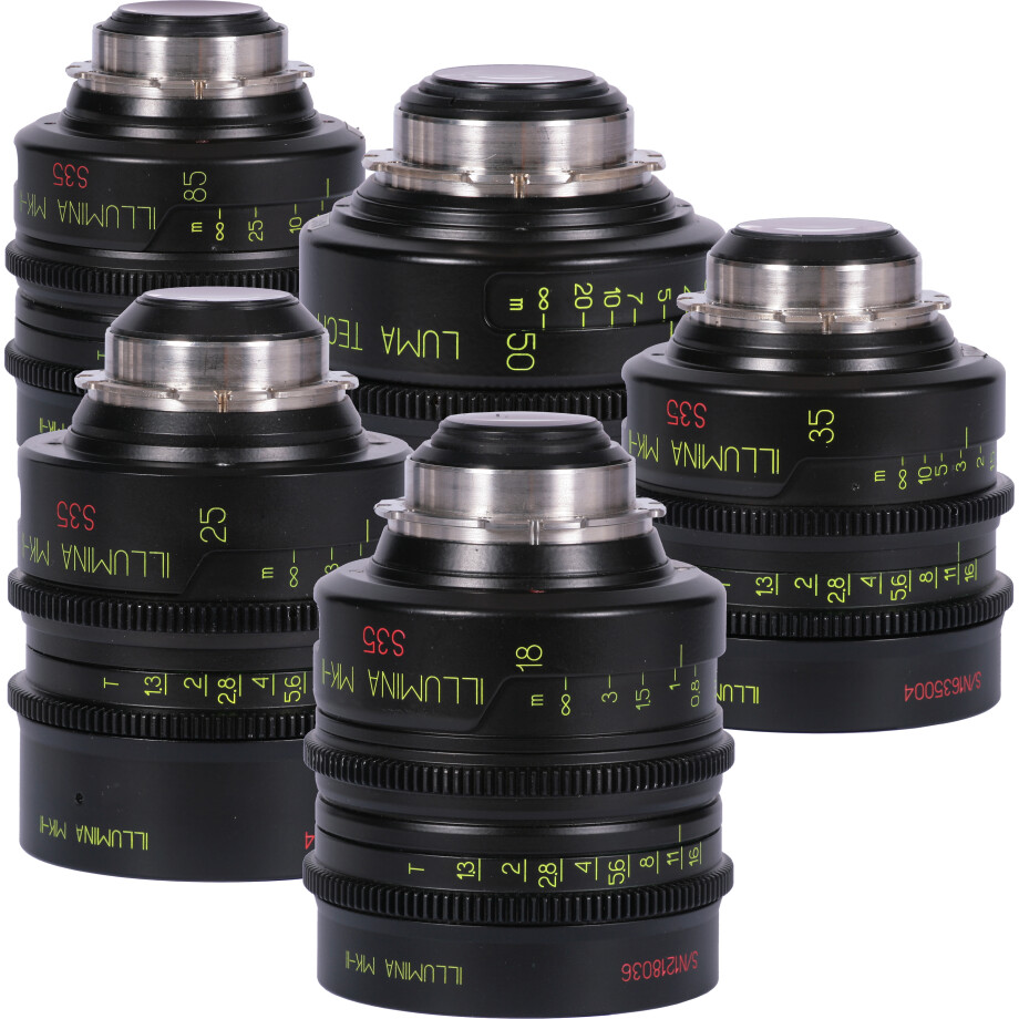 Illumina T1.3 PL-mount S35 Lens set (ft)
