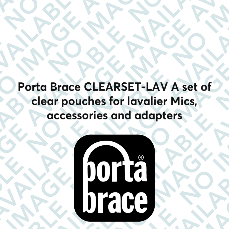 Porta Brace CLEARSET-LAV A set of clear pouches for lavalier Mics, accessories and adapters