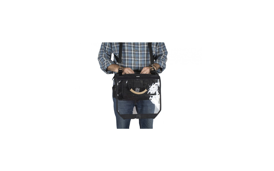 Porta Brace AO-1.5SILENT+, Lightweight and Silent Audio Organizer Case with Heavy Duty Strap and Harness, Rain Cover, & Pouches