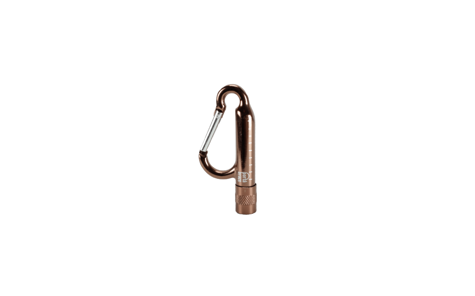 Porta Brace CARA-BRNZ Carabiner Clip, With Flashlight, Set of One, Copper