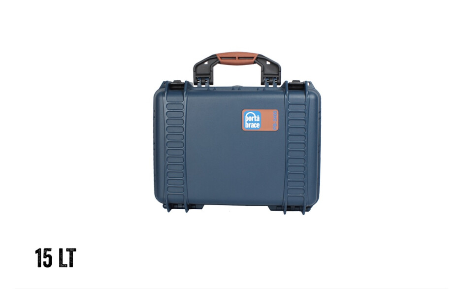 Porta Brace PB-2400E Hard Case, Airtight, Small, Blue