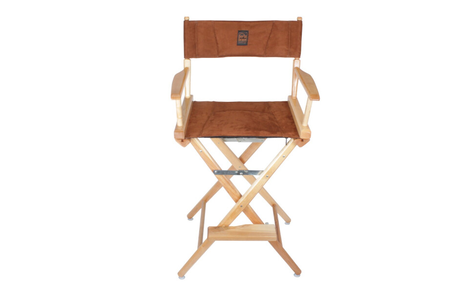 Porta Brace LC-30NDC Location Chair, Natural Finish, Ultra Suede Seat