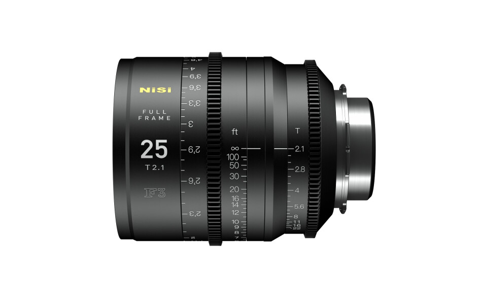Nisi F3 25mm Full Frame lens T2.1, PL-Mount