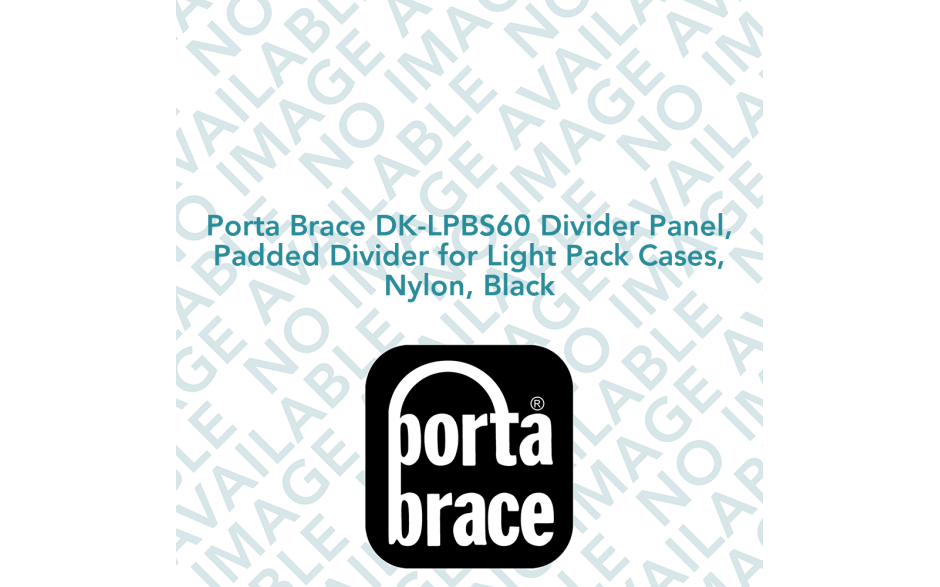 Porta Brace DK-LPBS60 Divider Panel, Padded Divider for Light Pack Cases, Nylon, Black