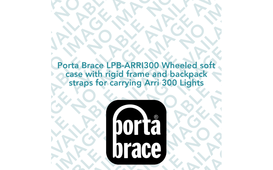 Porta Brace LPB-ARRI300 Wheeled soft case with rigid frame and backpack straps for carrying Arri 300 Lights