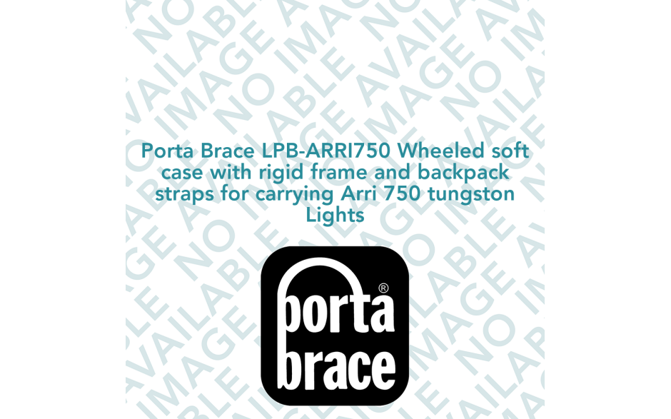 Porta Brace LPB-ARRI750 Wheeled soft case with rigid frame and backpack straps for carrying Arri 750 tungston Lights