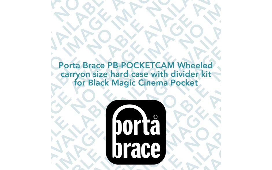 Porta Brace PB-POCKETCAM Wheeled carryon size hard case with divider kit for Black Magic Cinema Pocket