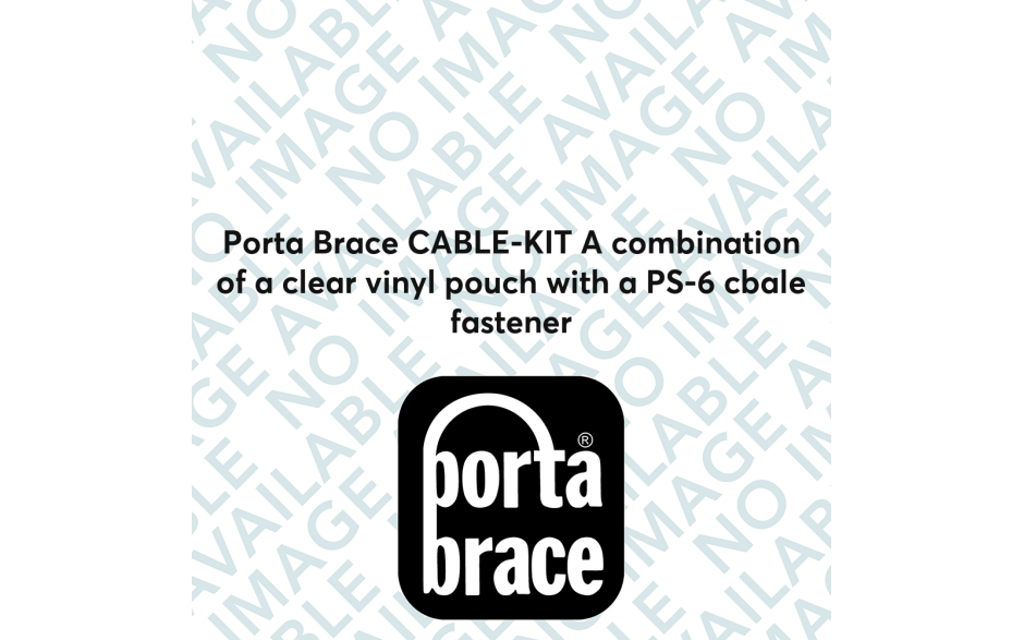Porta Brace CABLE-KIT A combination of a clear vinyl pouch with a PS-6 cbale fastener