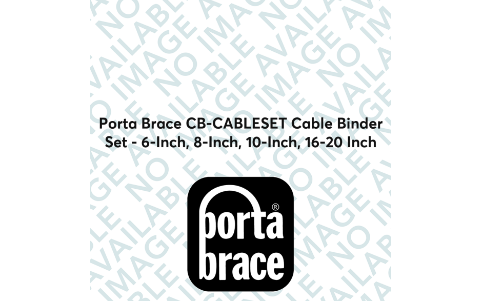 Porta Brace CB-CABLESET Cable Binder Set - 6-Inch, 8-Inch, 10-Inch, 16-20 Inch