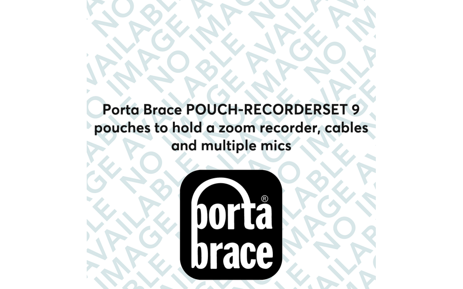 Porta Brace POUCH-RECORDERSET 9 pouches to hold a zoom recorder, cables and multiple mics