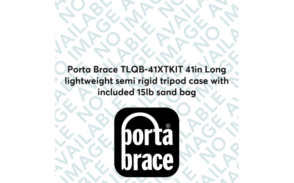 Porta Brace TLQB-41XTKIT 41in Long lightweight semi rigid tripod case with included 15lb sand bag