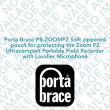 Porta Brace PB-ZOOMF2 Soft zippered pouch for protecting the Zoom F2 Ultracompact Portable Field Recorder with Lavalier Microphone