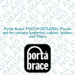 Porta Brace POUCH-SETLENS+ Pouch set for camera batteries, cables, lenses, and filters