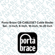 Porta Brace CB-CABLESET Cable Binder Set - 6-Inch, 8-Inch, 10-Inch, 16-20 Inch