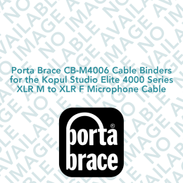 Porta Brace CB-M4006 Cable Binders for the Kopul Studio Elite 4000 Series XLR M to XLR F Microphone Cable