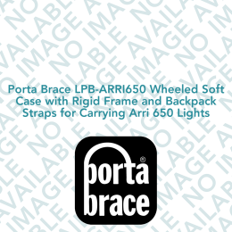 Porta Brace LPB-ARRI650 Wheeled Soft Case with Rigid Frame and Backpack Straps for Carrying Arri 650 Lights
