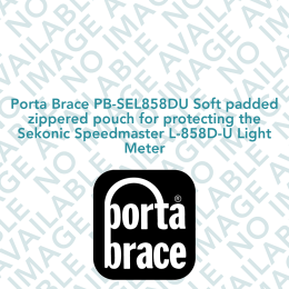 Porta Brace PB-SEL858DU Soft padded zippered pouch for protecting the Sekonic Speedmaster L-858D-U Light Meter