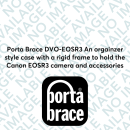 Porta Brace DVO-EOSR3 An orgainzer style case with a rigid frame to hold the Canon EOSR3 camera and accessories
