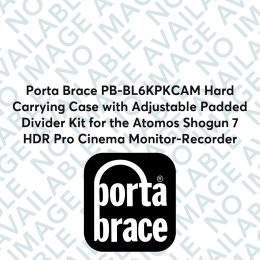 Porta Brace PB-BL6KPKCAM Hard Carrying Case with Adjustable Padded Divider Kit for the Atomos Shogun 7 HDR Pro Cinema Monitor-Recorder
