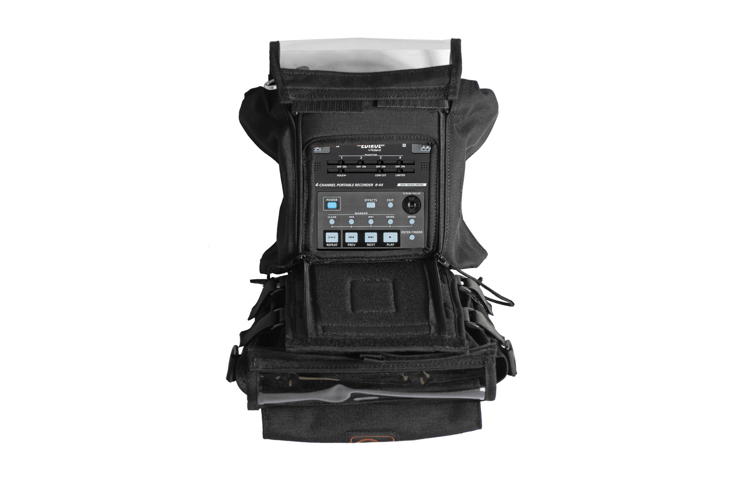 Porta Brace AR-R44 Audio Recorder Case, Edirol R44, Black